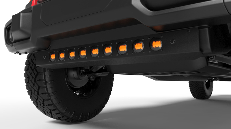 Jeep Gladiator JT Skid Plate - ORACLE Lighting - Integrated LED Emitters - Amber Lens - Satin Black - `18-`22